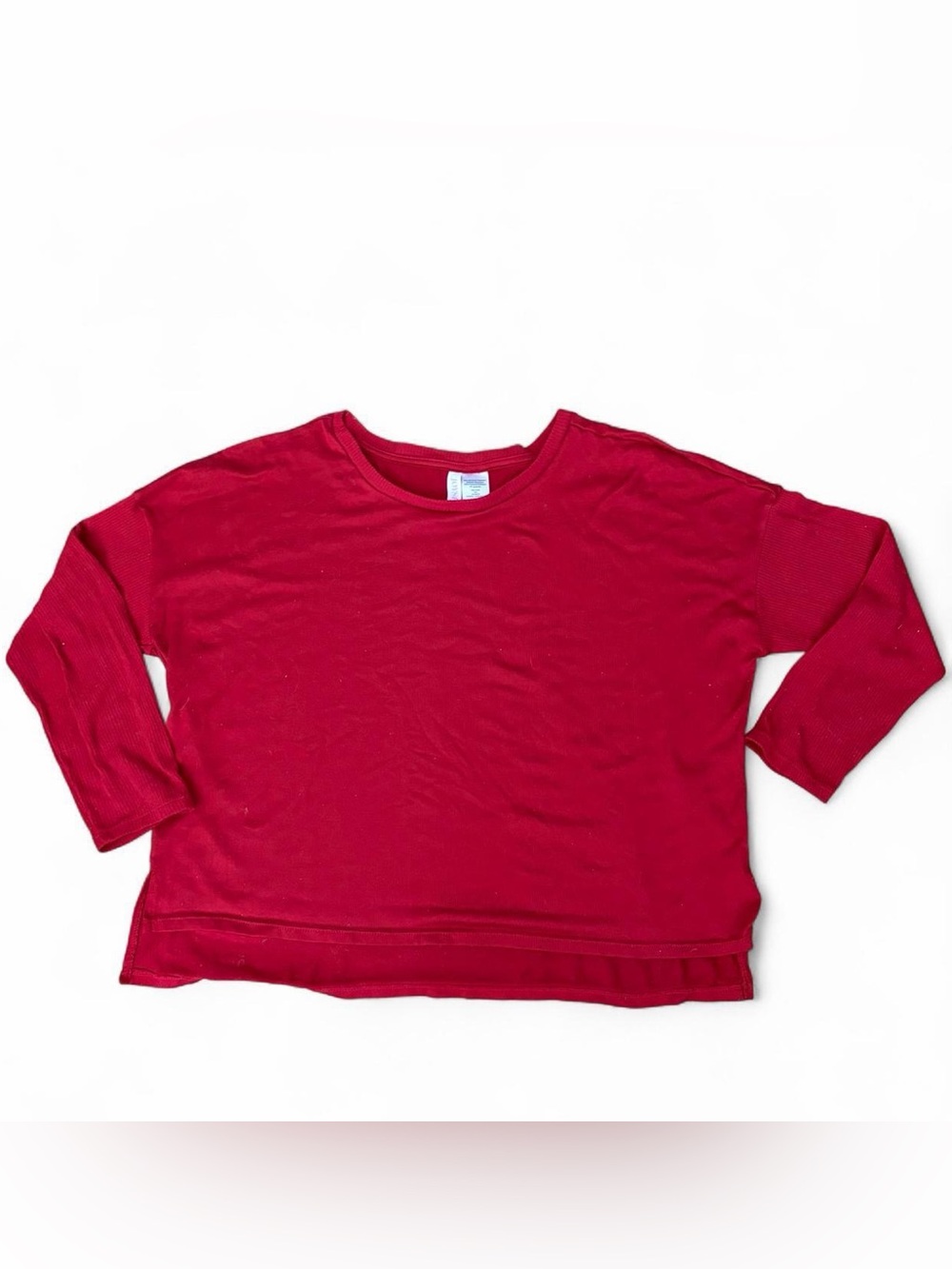 JoySpun red long sleeve knit sweater Sz L